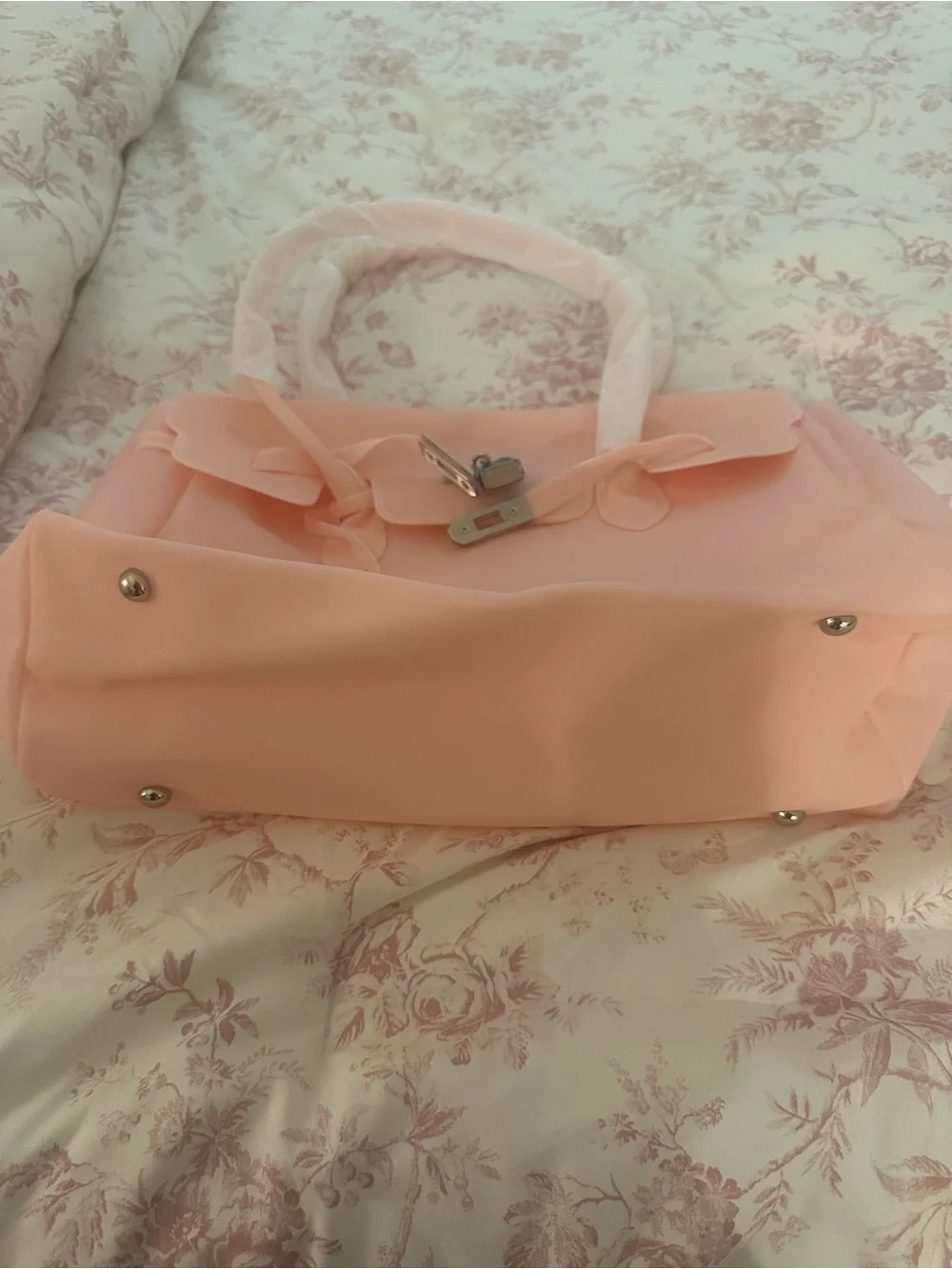 Women's Pink jelly firkin Top-Handle Bag new condition unused with packaging